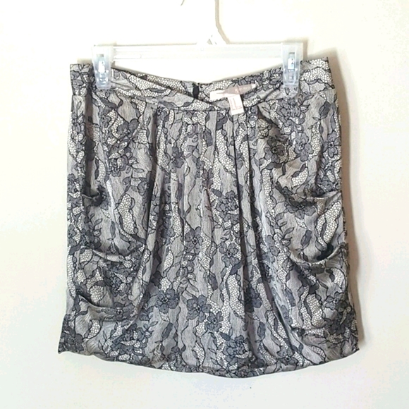 Forever 21 Skirt Nude/Black Lace Print Medium - Picture 3 of 5